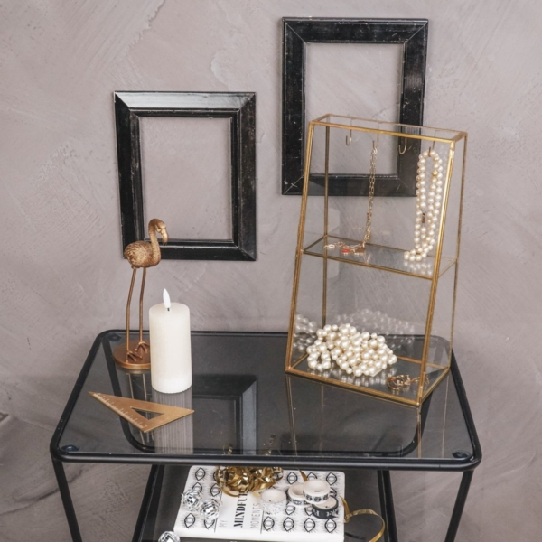 Sieraden opbergkastje goudkleurig 31 cm