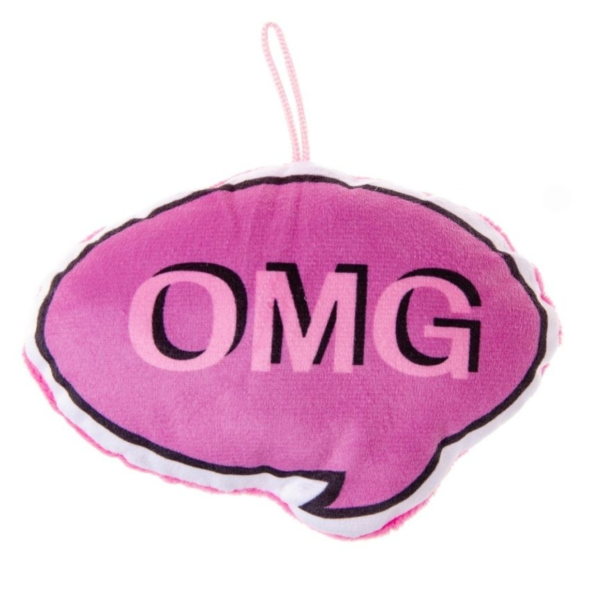 Anhänger Plüsch-Textballon 15 cm 12  sortiert