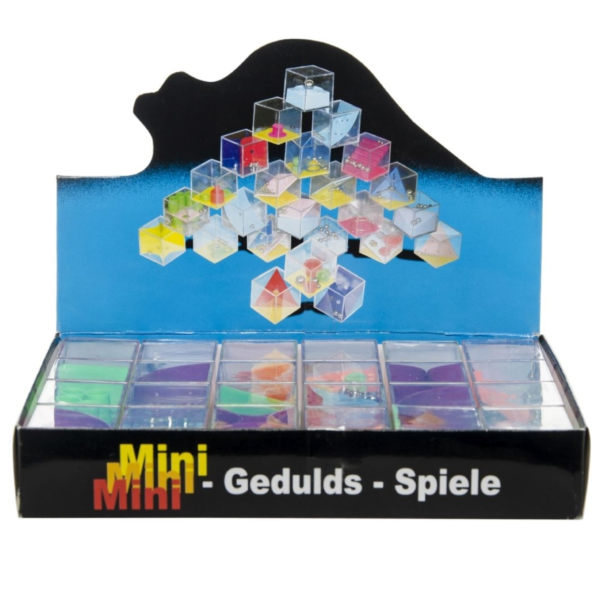 Geduldspel kubus 4 cm 24 assorti