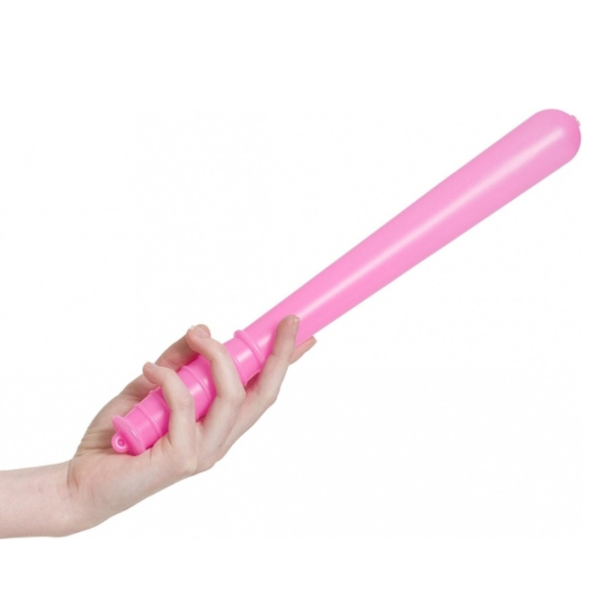 Politie knuppel met piepend geluid roze 34 cm