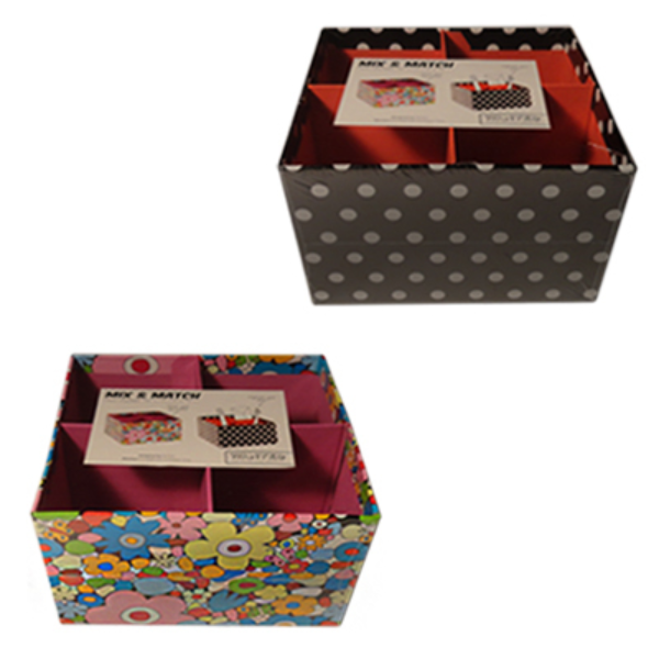 Pennenbakje karton zwart dots 15 cm