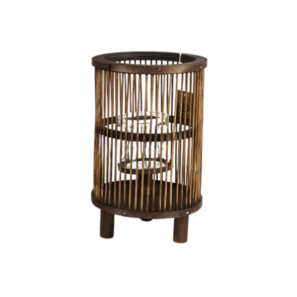 Lantaarn Saigon bruin 40,5 cm set van 2