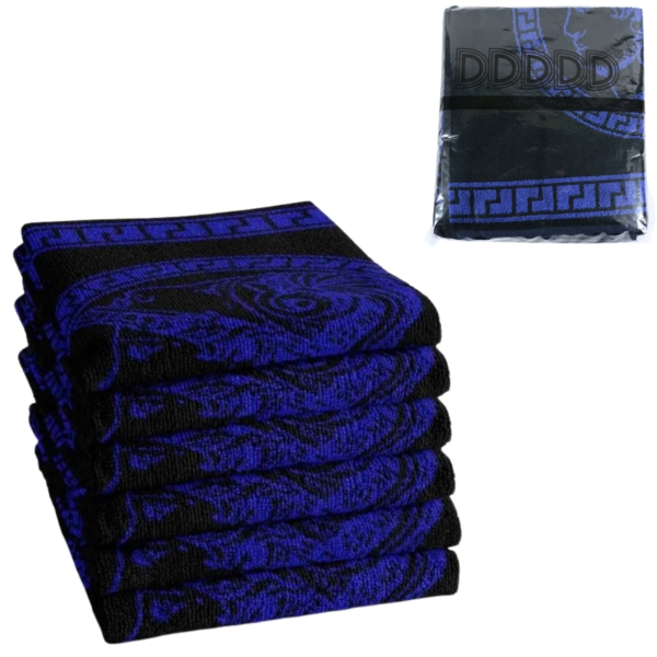 DDDDD keukendoek zwart/blauw 50 x 55 cm