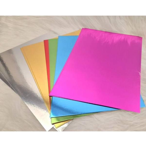 Knutselpapier Mirror karton gekleurd 15 vellen A4