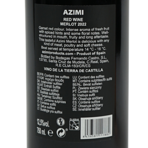 Azimi rode wijn Merlot 750 ml