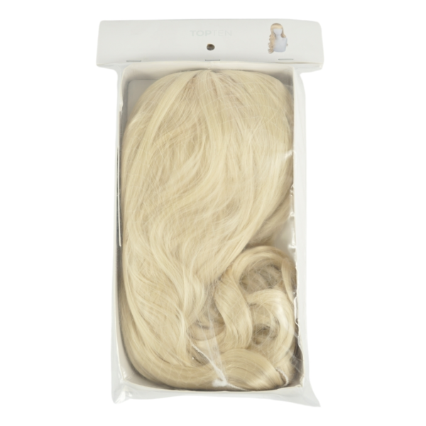 Pruik lang golvend blond one size