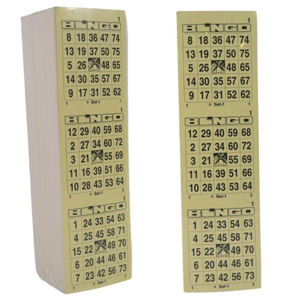 400043  Bingokaart  1-75 10 dik enkel