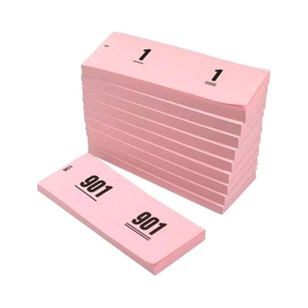 400010 Garderobe tickets roze 11 cm