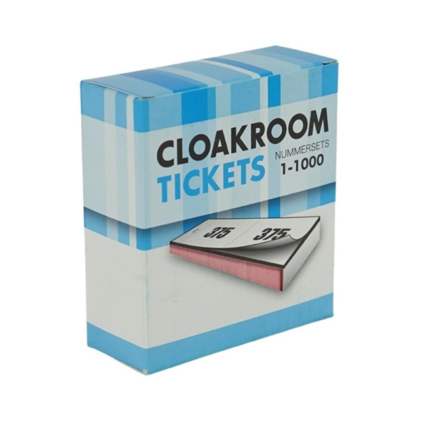 400010 Garderobe tickets roze 11 cm