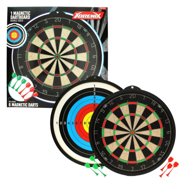 Toi-Toys magnetisch dartbord met pijlen 2-zijdig 45 cm