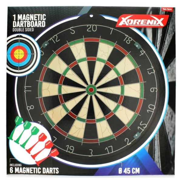 Toi-Toys magnetisch dartbord met pijlen 2-zijdig 45 cm