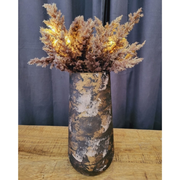 Countryfield Kunsttak Astilbe boeket LED op batterij donkerbruin 37 cm
