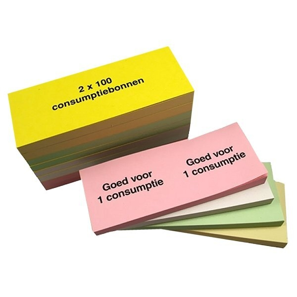 400085 Consumptiebonnen papier 12x200 stuks