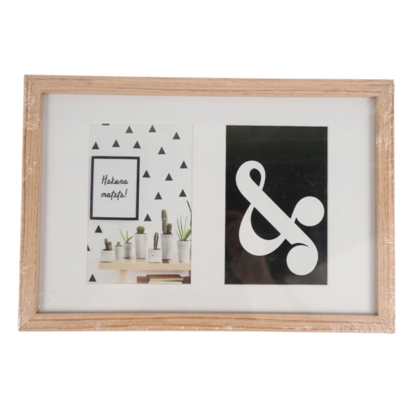 Fotolijst 2 passe-partout esdoorn 10 x 15 cm