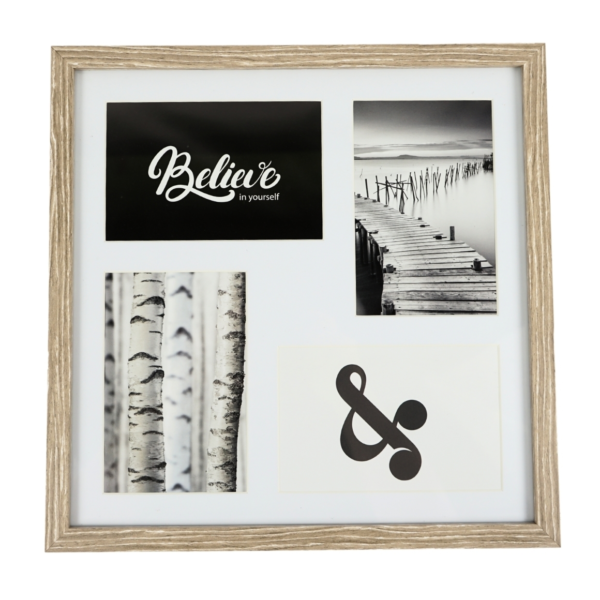 Fotolijst 4 passe-partout eiken 10 x 15 cm