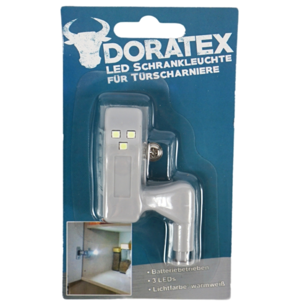 Kast scharnier verlichting LED op batterij 6,8 cm