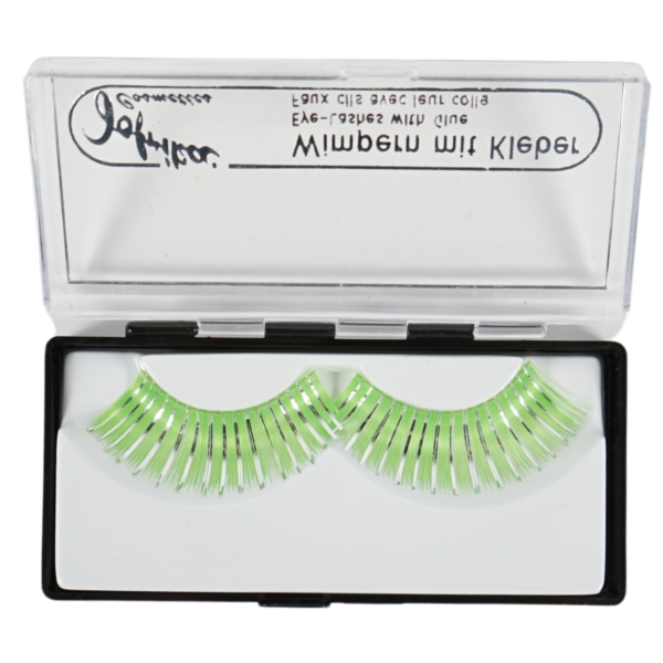 Jofrika cosmetics kunstwimpers groen/zilver 9,5 cm B-keus