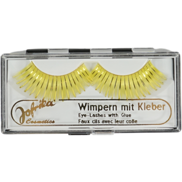 Jofrika cosmetics künstliche Wimpern gelb/glitter 9,5 cm B-choice VE180