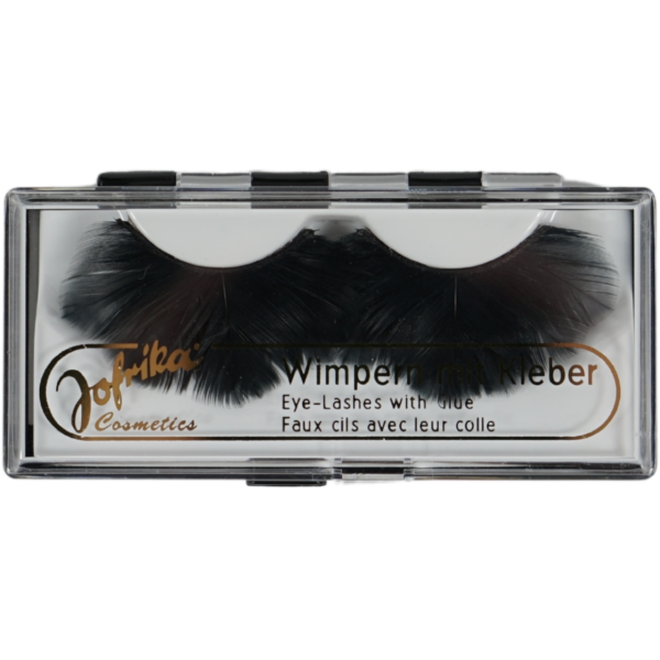 Jofrika cosmetics künstliche Wimpern Federn schwarz 9,5 cm B-Wahl VE180