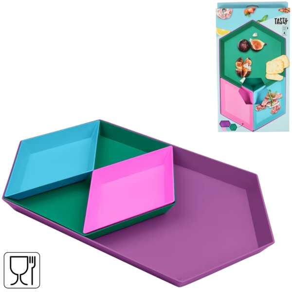 Tapas schalen Urban Oasis 37 cm set van 4