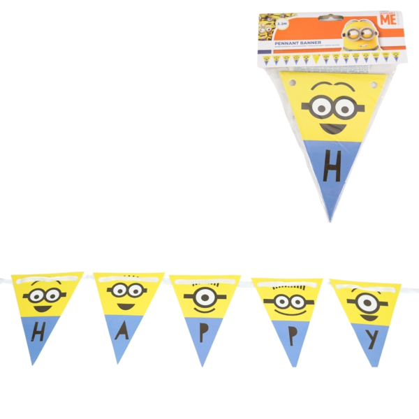 Despicable Me Minions vlaggenlijn Happy birthday 3,3 m