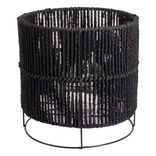 Gusta windlicht zwart 20 cm