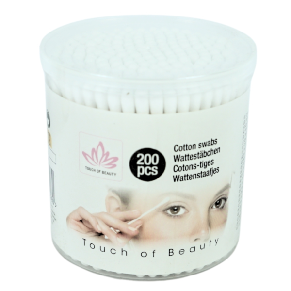 Touch of beauty wattenstaafjes 7,5 cm 200 stuks