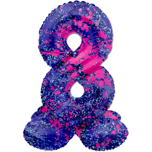 Folat folieballon staand 8 Paint splash 41 cm