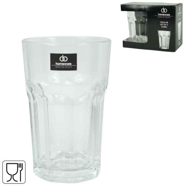 Homeware drinkglas Vega 330 ml 2 stuks