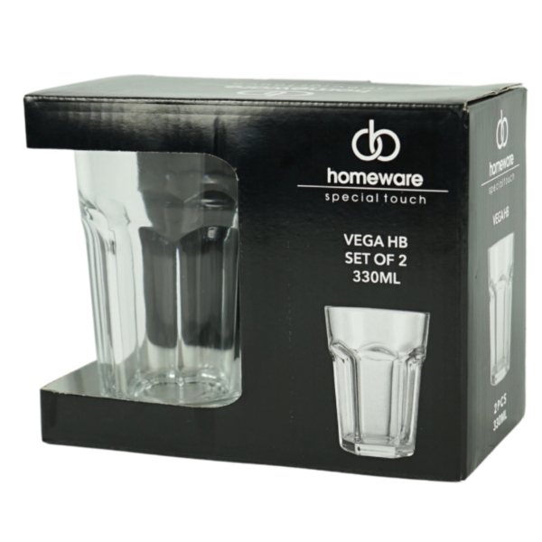 Homeware drinkglas Vega 330 ml 2 stuks