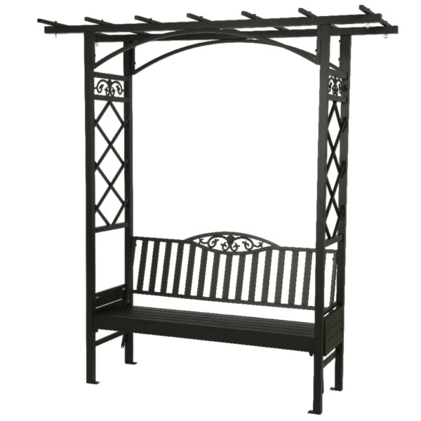 (R) Gartenbank Barolo Aluminium Schwarz 210 cm