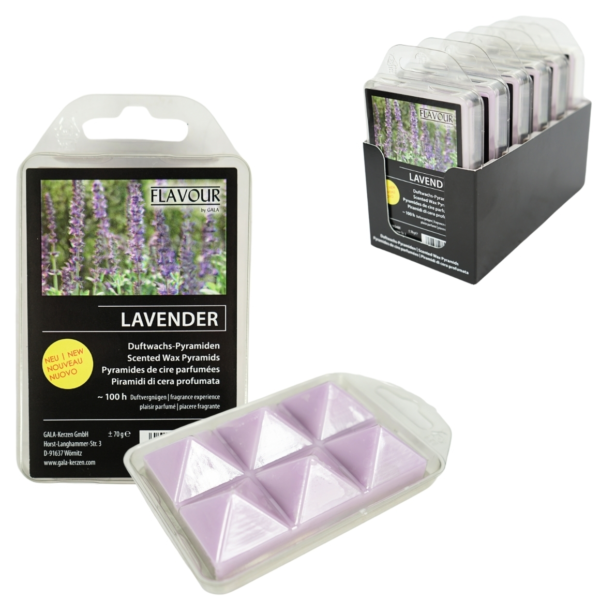 Gala Waxmelts Pyramide Lavendel 6 stuks