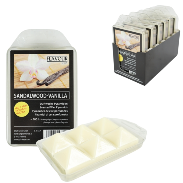 Gala Waxmelts Pyramide Sandalwood/Vanille 6 stuks