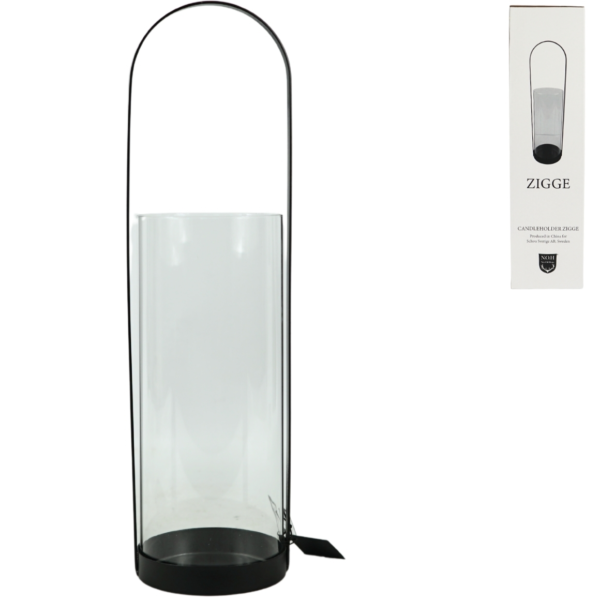 Lantaarn Zigge zwart 41 cm