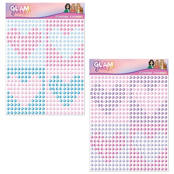 Glam Girls stickers diamond A5 2 assorti