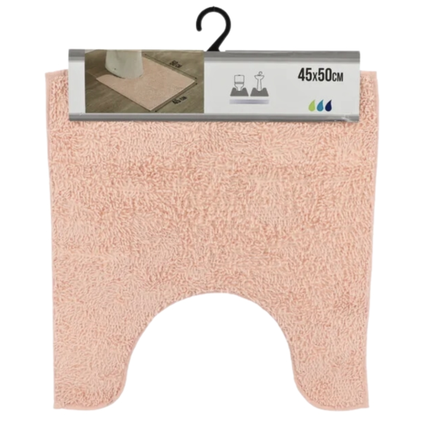 WC mat roze polyester 45 x 50 cm