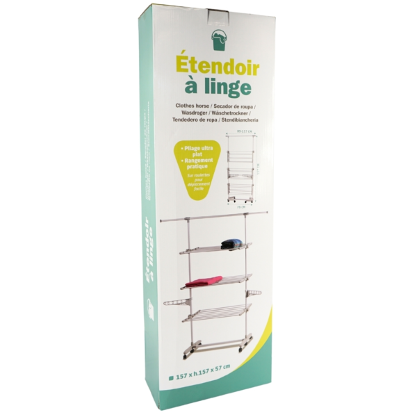 Droogrek opvouwbaar grijs 157 cm