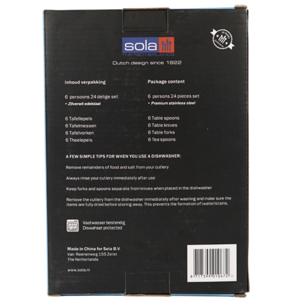 Sola Nova bestekset 23 cm set van 24