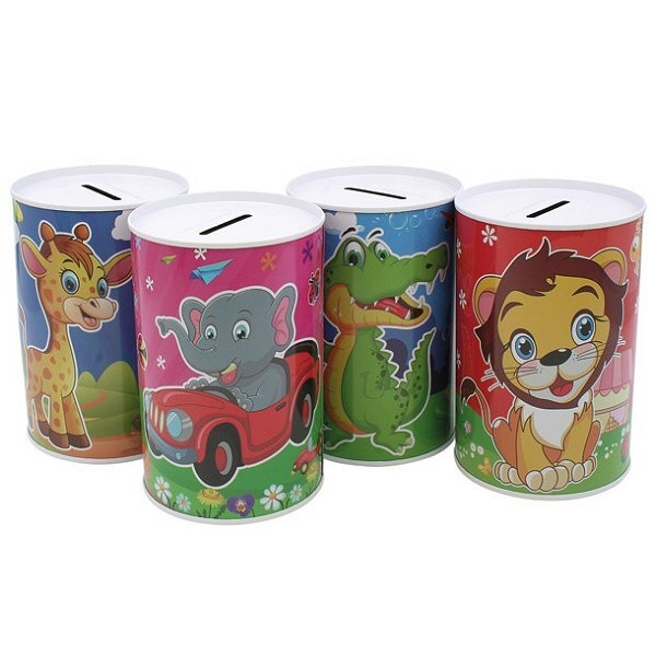 Geld Dose Kind Cartoon Tier