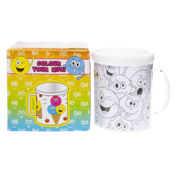 Färbe deine eigene Tasse Smiley 10 cm