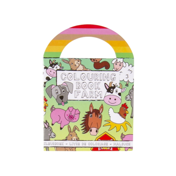 Kleurboek met stickers Boerderijdieren 13 cm