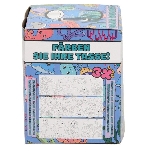 Kleur je eigen beker zeedieren 250 ml