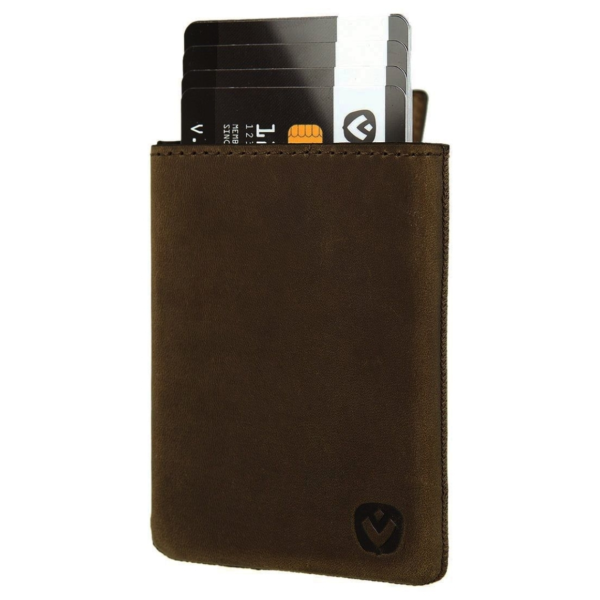 Valenta card case Pocket Premium donkerbruin leer