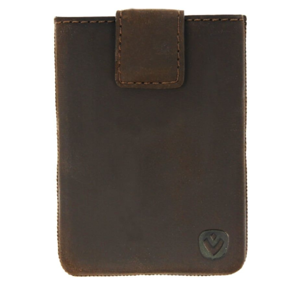 Valenta card case Pocket Premium donkerbruin leer