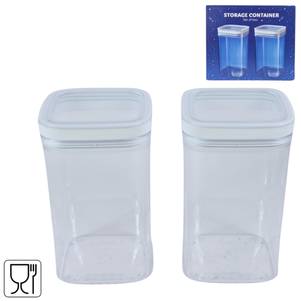 Voorraaddozen set 2 stuks 1,8 liter