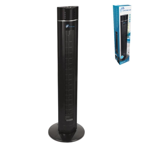 17082 Lifetime Air Tower Ventilator 60 W EU-Stecker schwarz 107 cm
