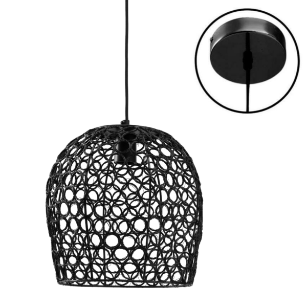 PTMD Hängeleuchte Rustin schwarz 30 cm