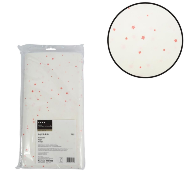 (R) Migros tafelkleed papier wit 220 cm