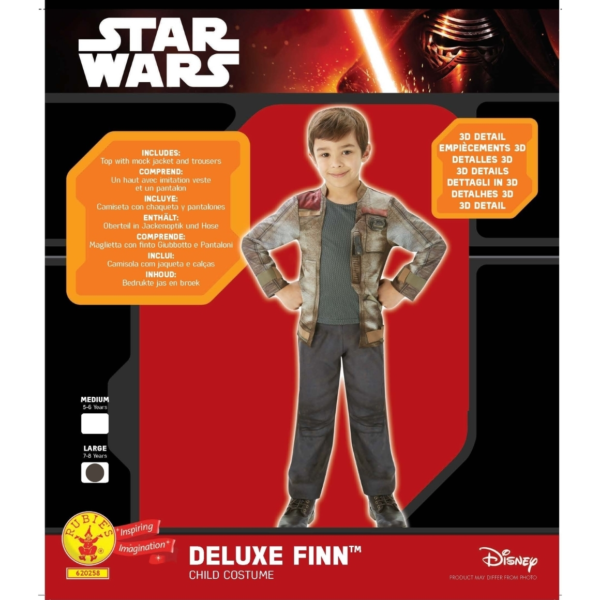 Rubies kostuum Star Wars Deluxe Finn L 46 cm