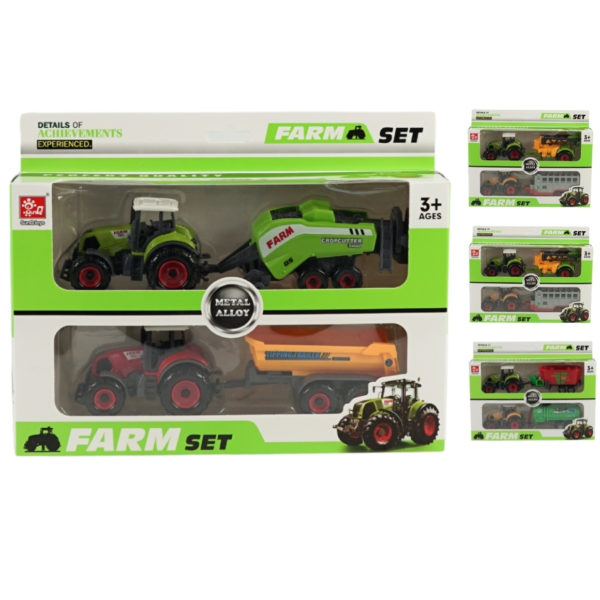 Sunq Toys tractorset 4-delig 22 cm